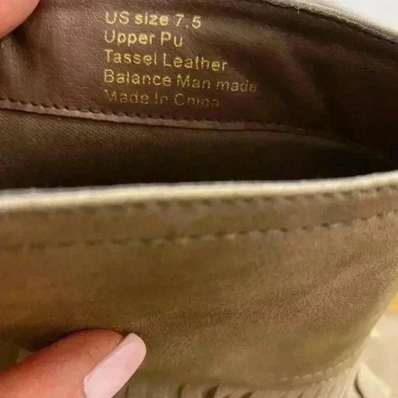 Women's Fringed booties faux leather Khloe high ankle Very Volatile 7.5 new‎ - Picture 4 of 13